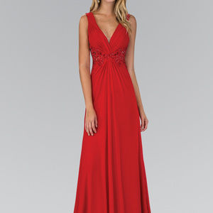 NEW RED Sleeveless Long Evening Dress GL1377